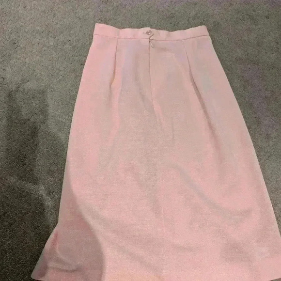 Vintage pink pantsuit skirt jacket set of  3 size Xs petite - Picture 5 of 9